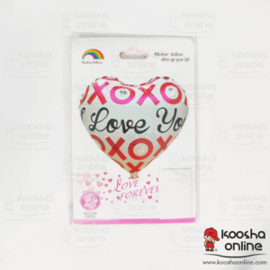 بادکنک فویلی قلب xo